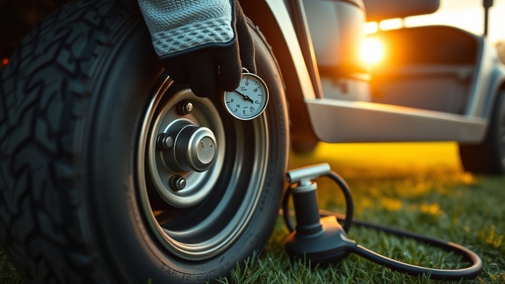 proper golf cart tire pressure