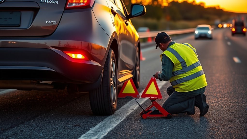 pull over fix safely