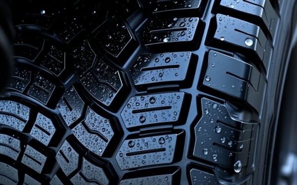 rain ready tire tread features