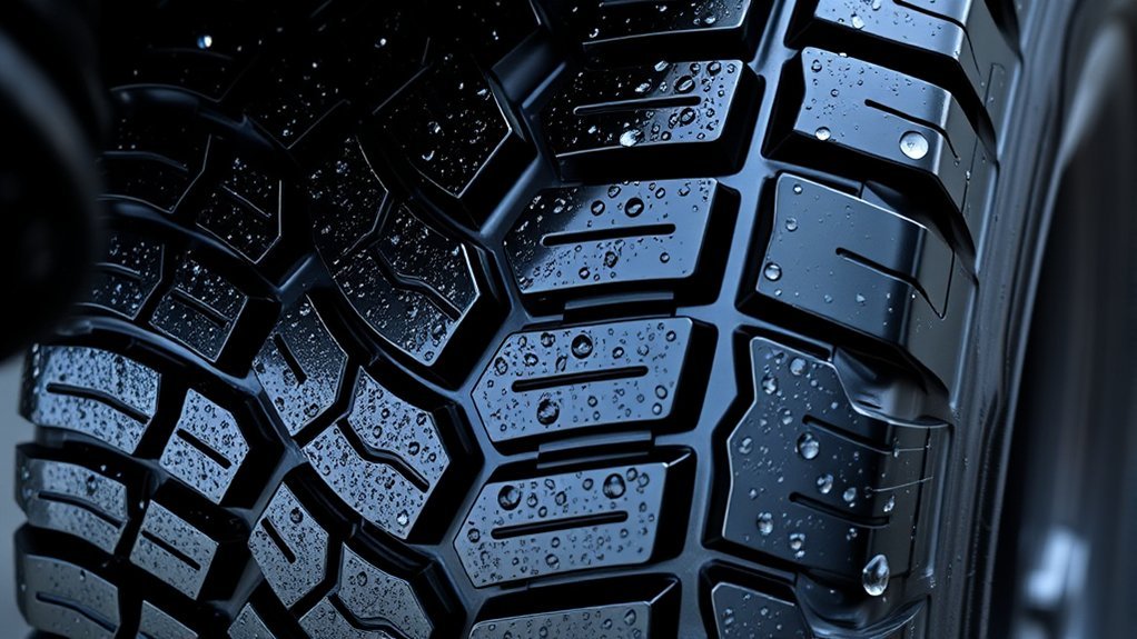 rain ready tire tread features