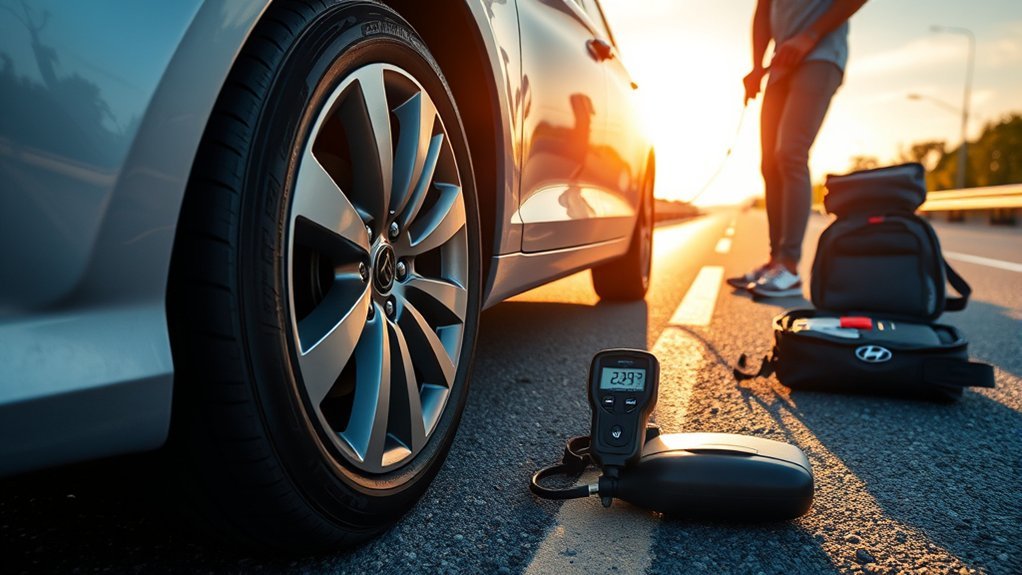 regularly check tire pressure