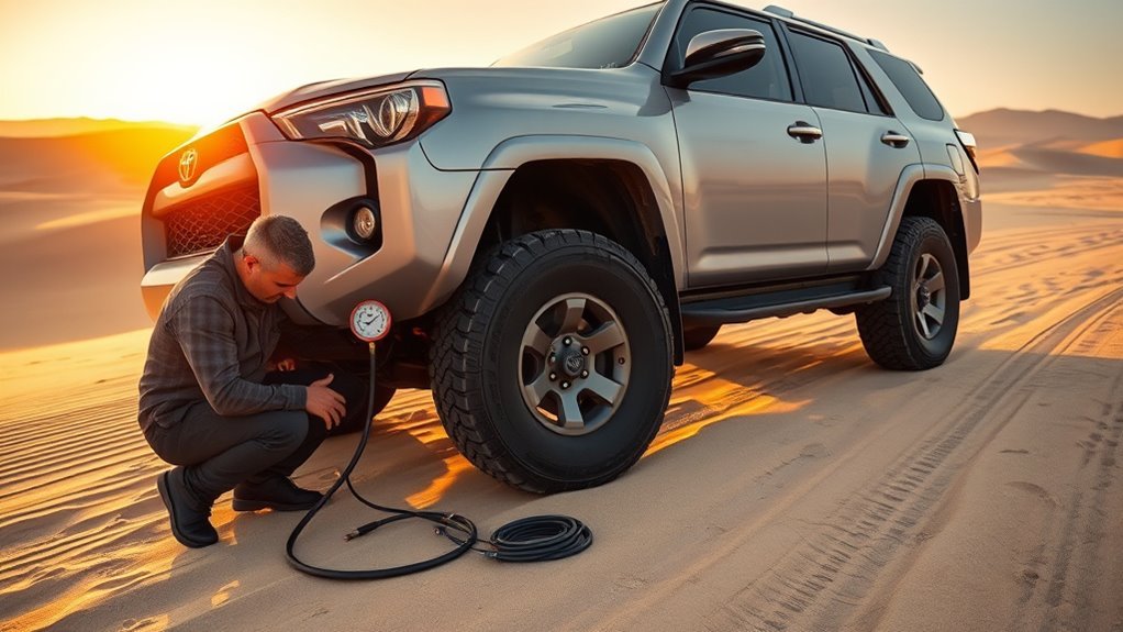 reinflate tires before pavement