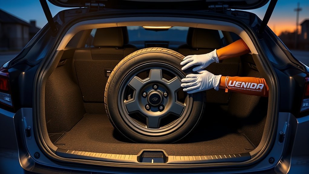 remove hyundai sonata spare tire