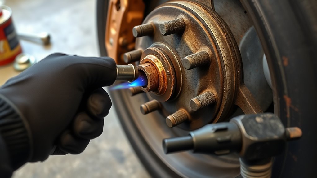 remove seized wheel stud