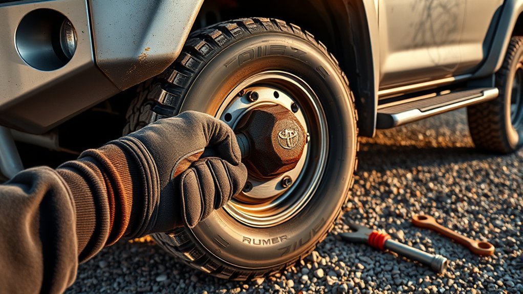 removing stuck lug nut