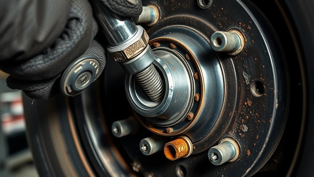 replace corroded wheel stud