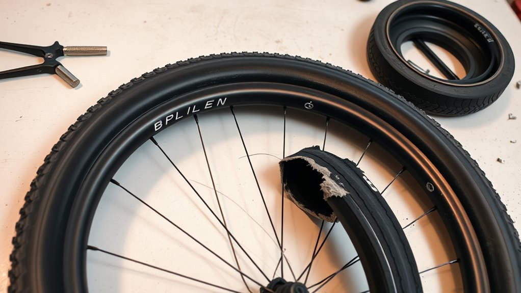 replace tube with tyre