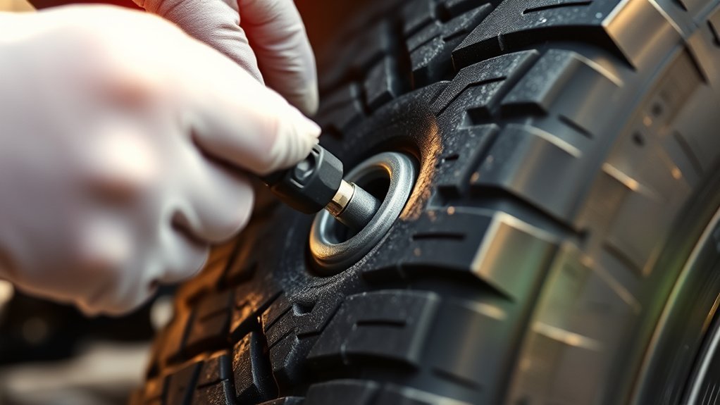 rubber plug tire insertion