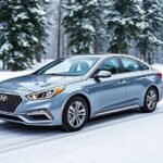 snow driving with sonata