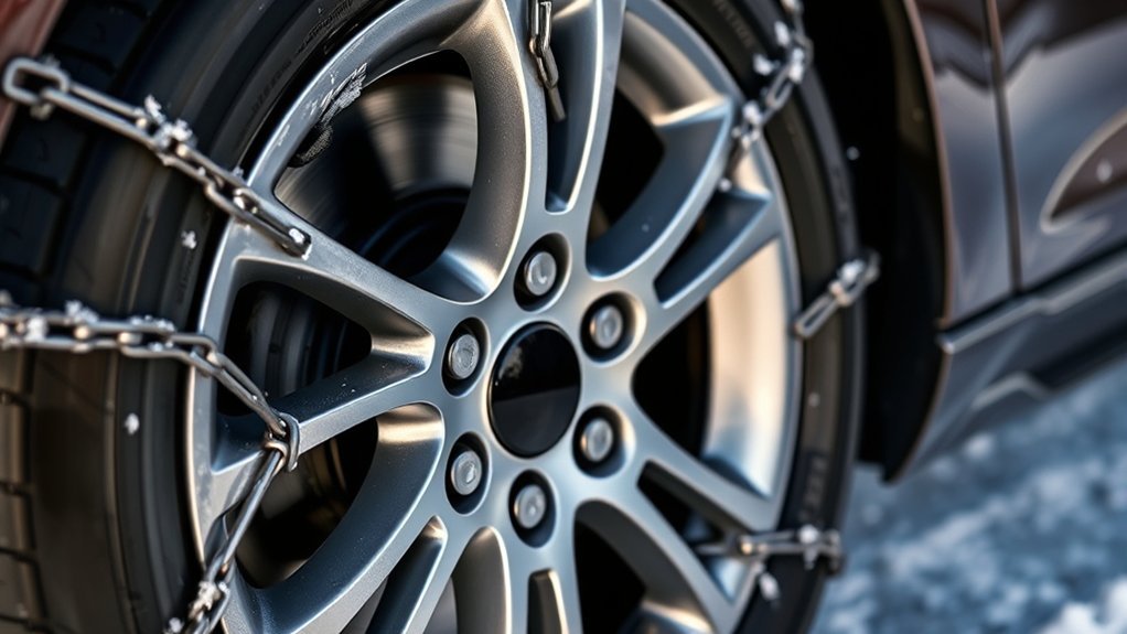 tire chain maintenance signs