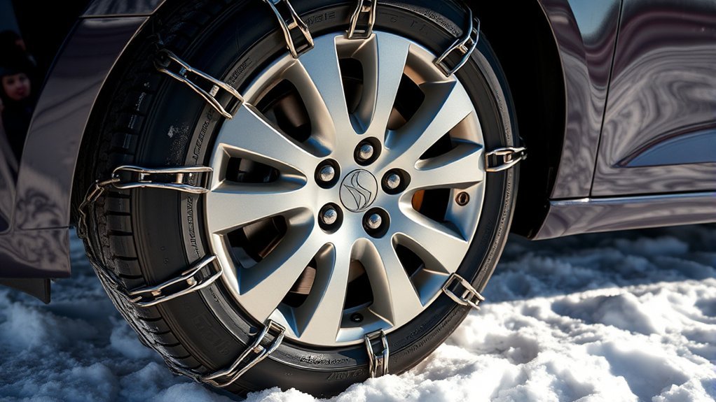 tire chains and wheel damage