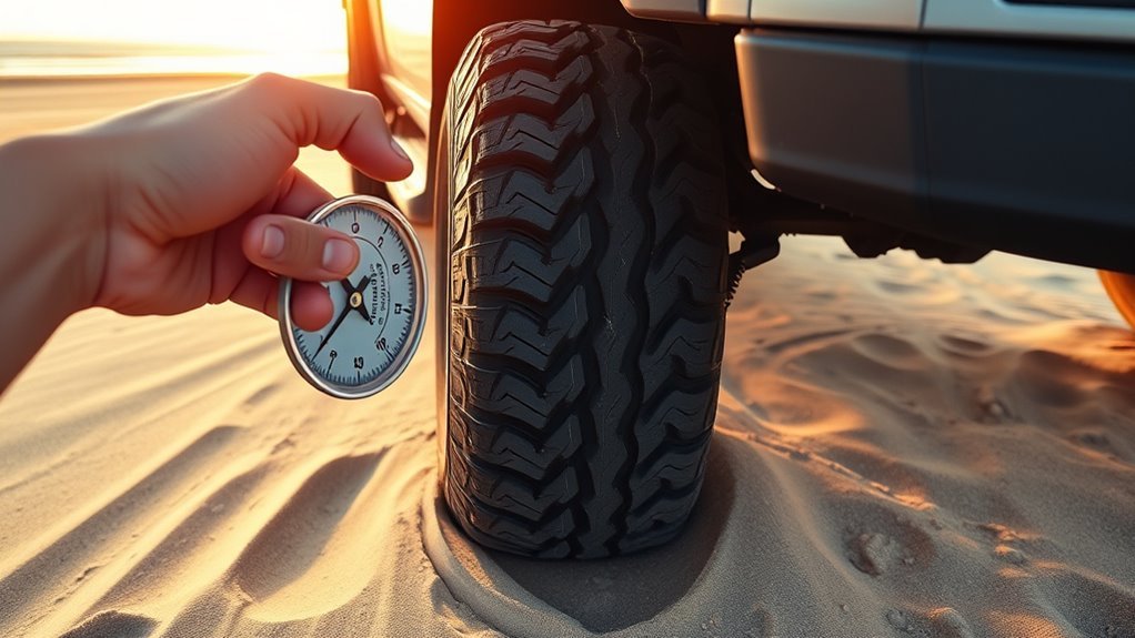 tire pressure adjustments for sand