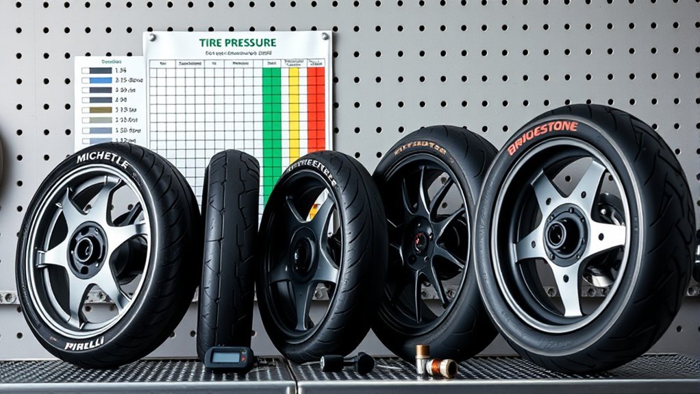 tire pressure guidelines comparison