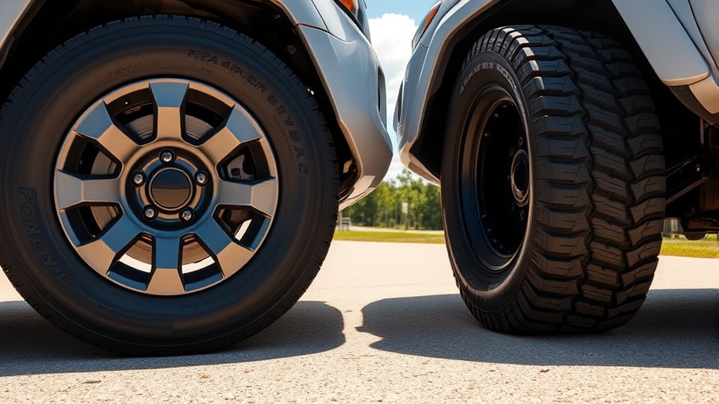 tire size compatibility differences