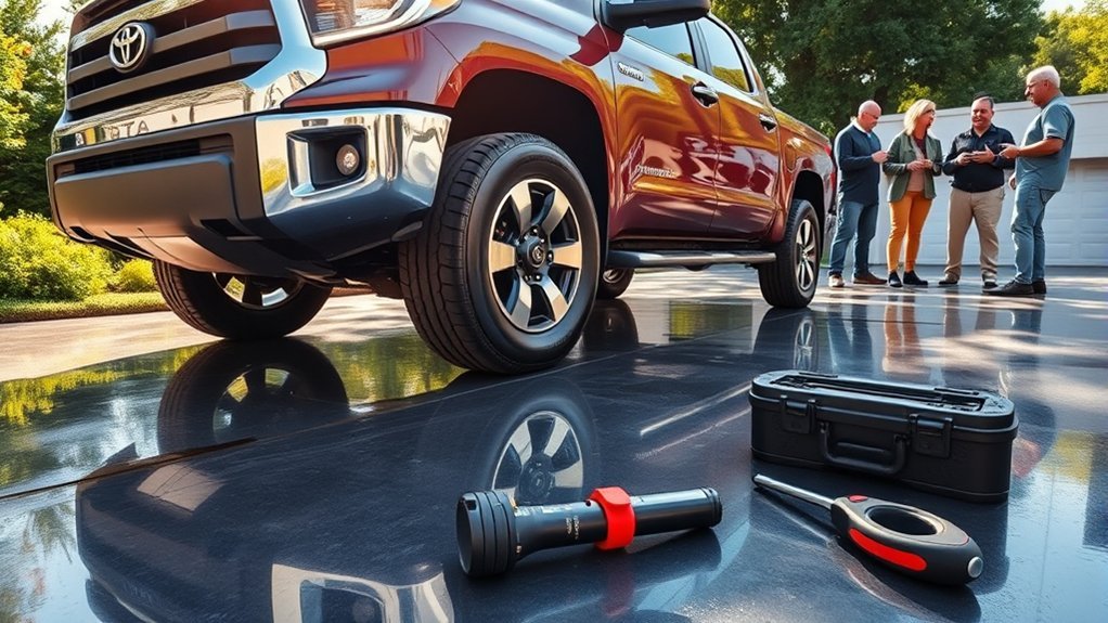 Toyota Tundra tire wear and alignment solutions illustration
