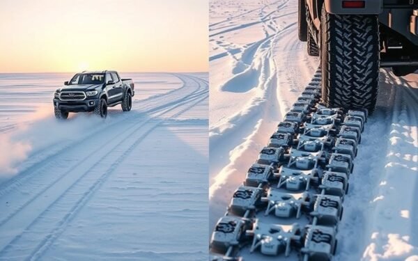 tires vs chains in snow