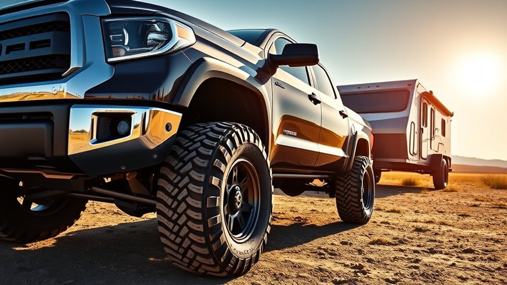 towing safety with larger tires