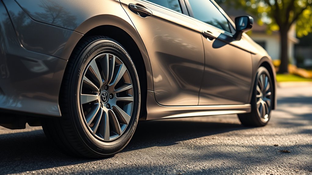 Toyota Camry tire specifications and tire size label