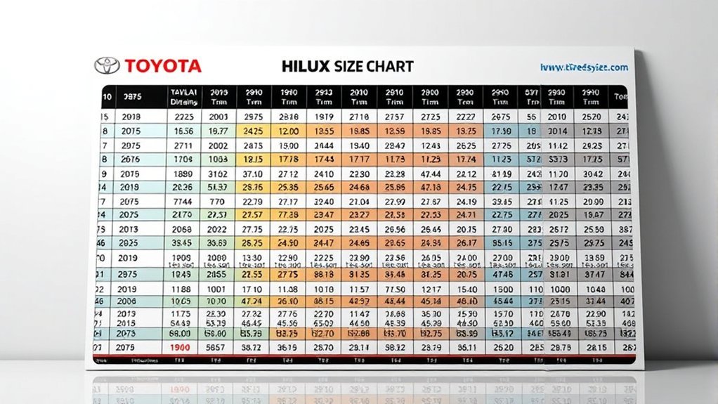 toyota hilux tire sizes