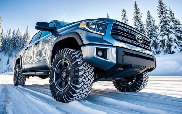 tundra 4x4 snow chain placement