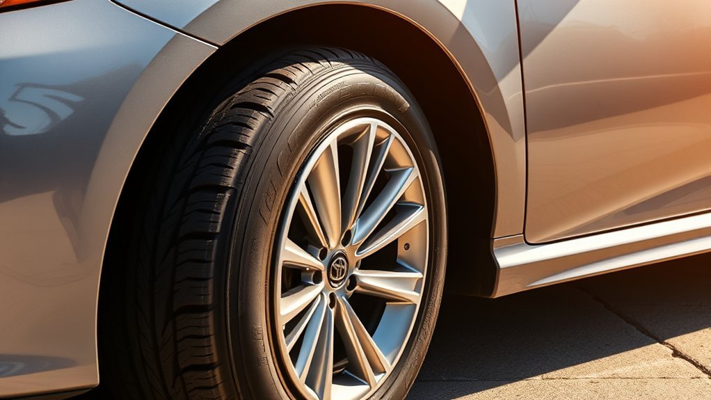 Tire-size markings used on an eighth-generation Toyota Camry