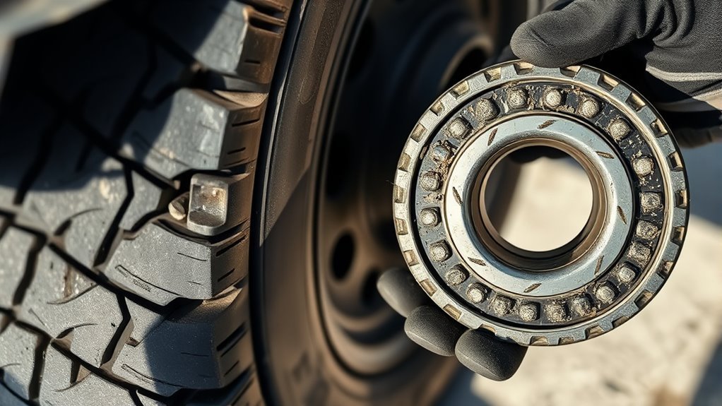 Toyota 4Runner tire tread showing uneven wear patterns that may come from alignment, suspension, tire pressure, or bearing problems
