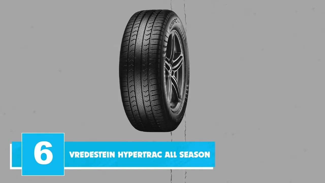 Vredestein Hypertrac All Season tire with rank overlay