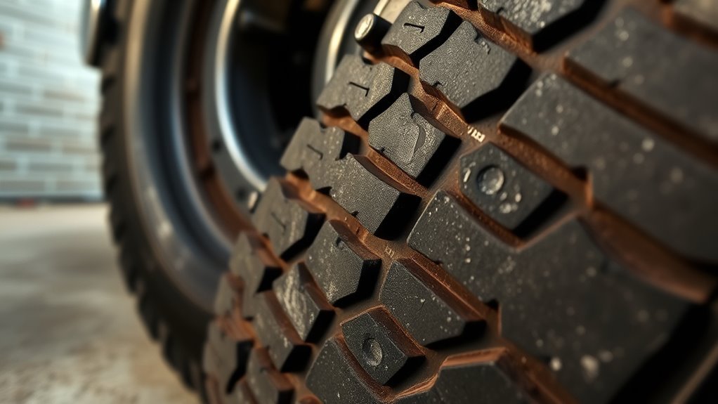 Worn Toyota 4Runner wheel bearing allowing hub movement that can disturb tire alignment under load