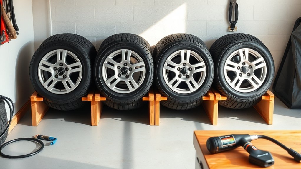 clean inflate store tires