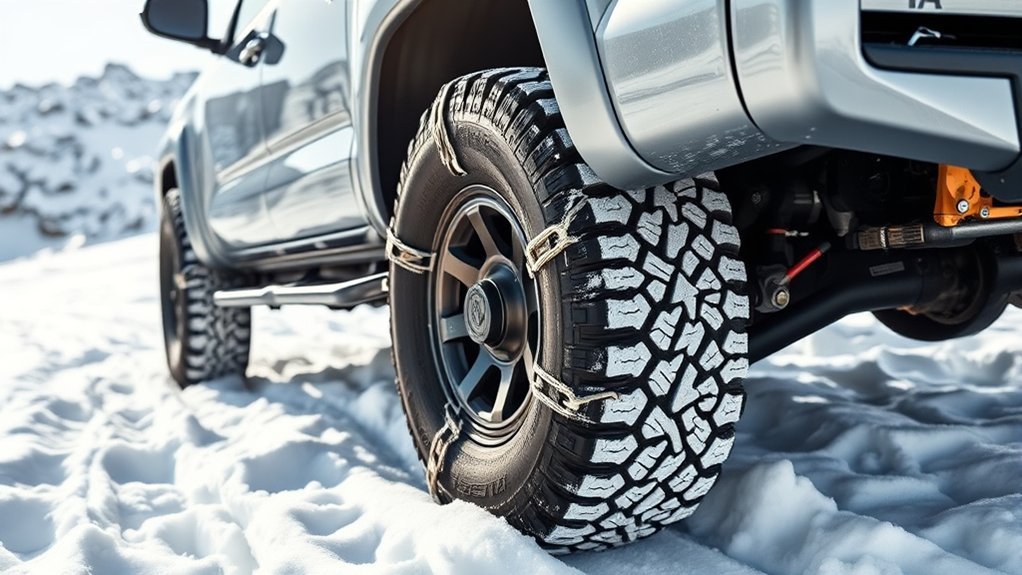 enhance traction with tire chains