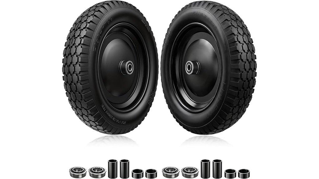 flat free wheelbarrow tire review