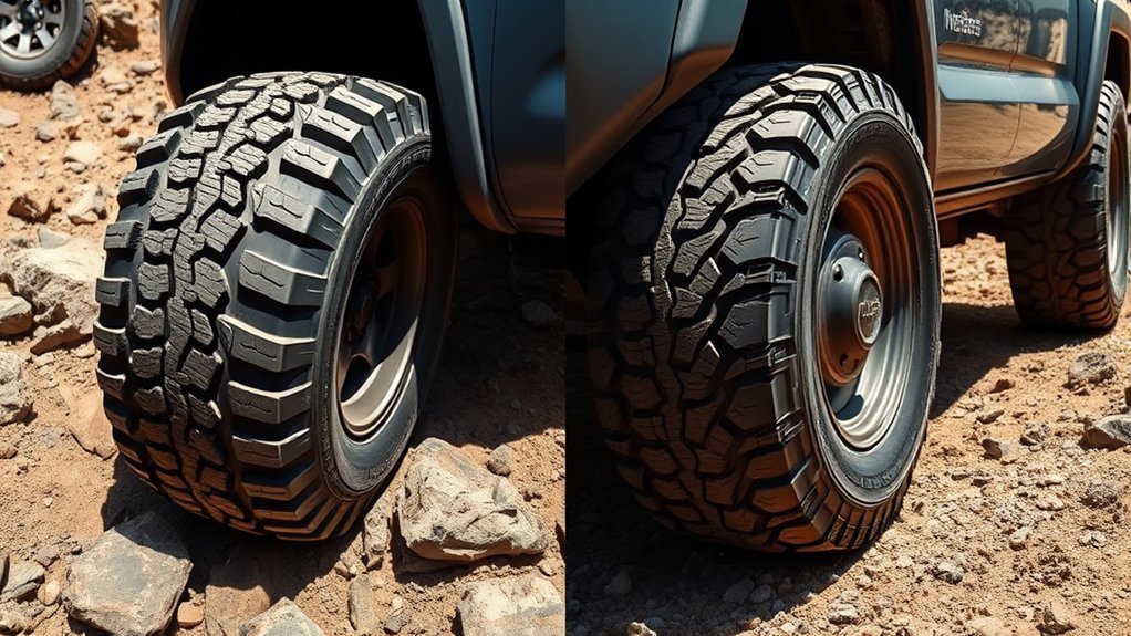 Hybrid-terrain comfort compared with all-terrain versatility on a Tacoma