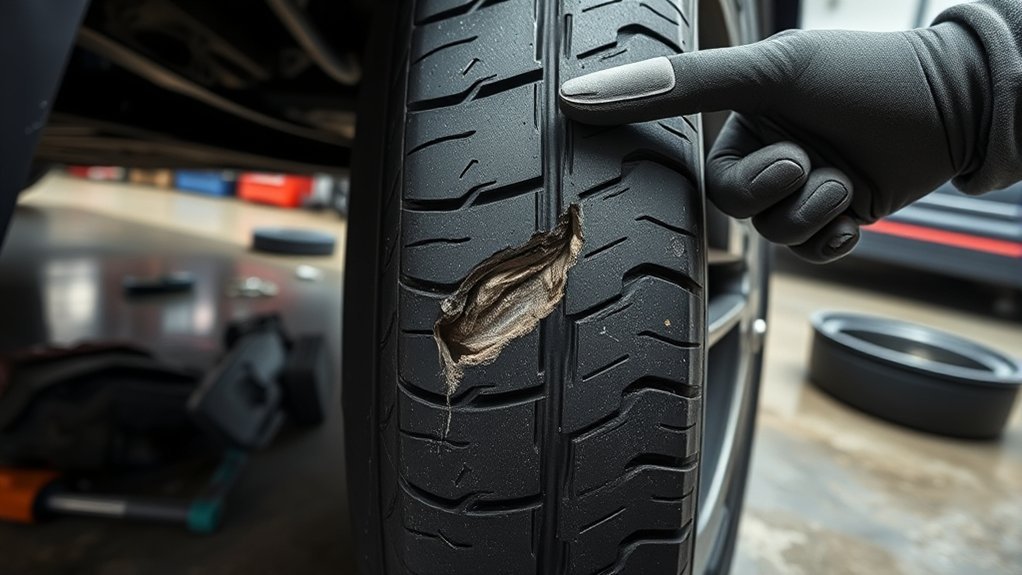 identify tire damage signs