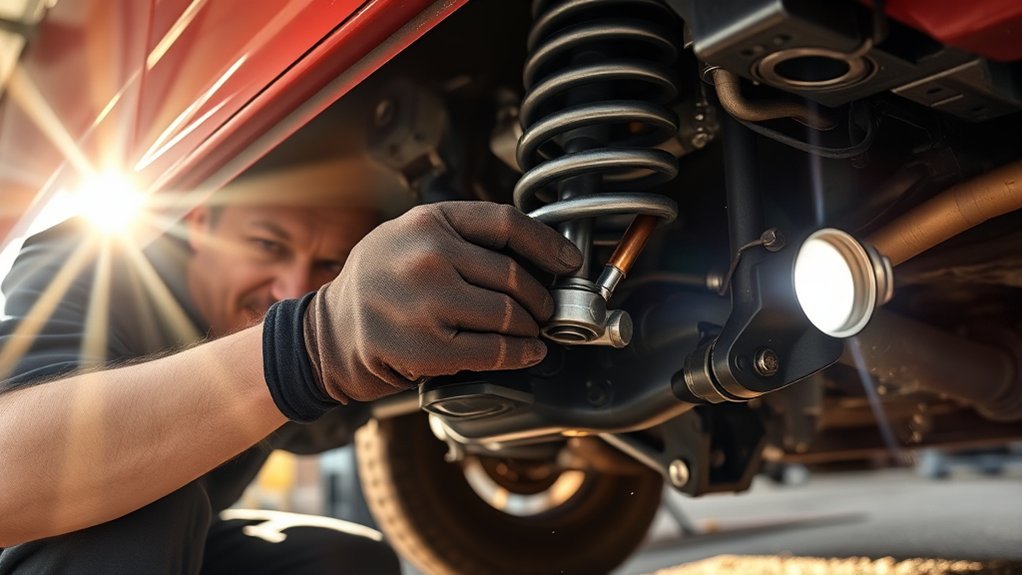 inspect suspension for wear