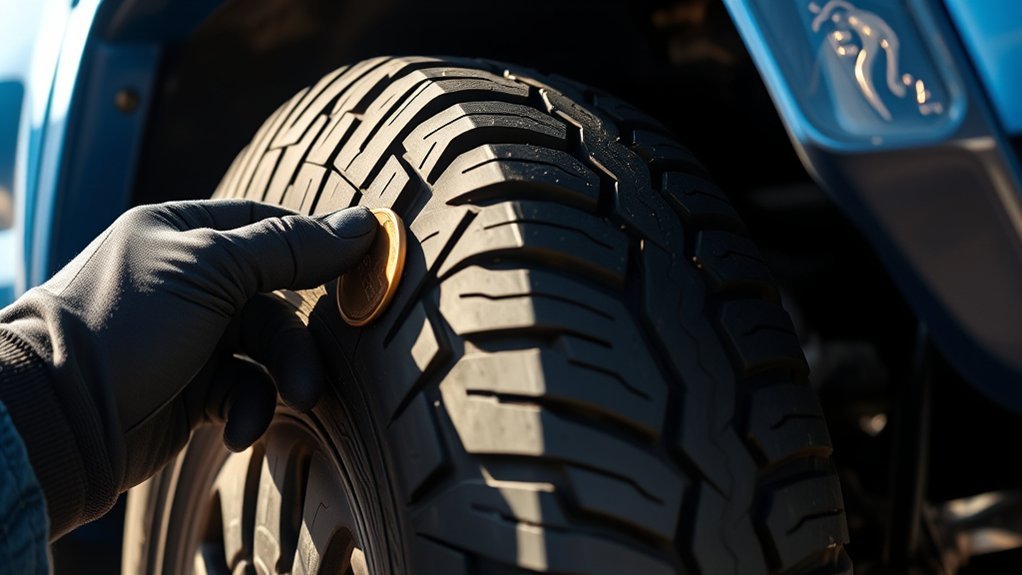 inspect tire tread regularly