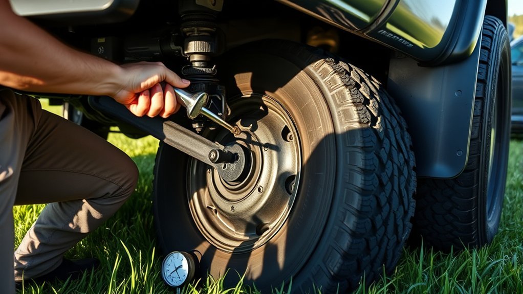 lowering spare tire safely