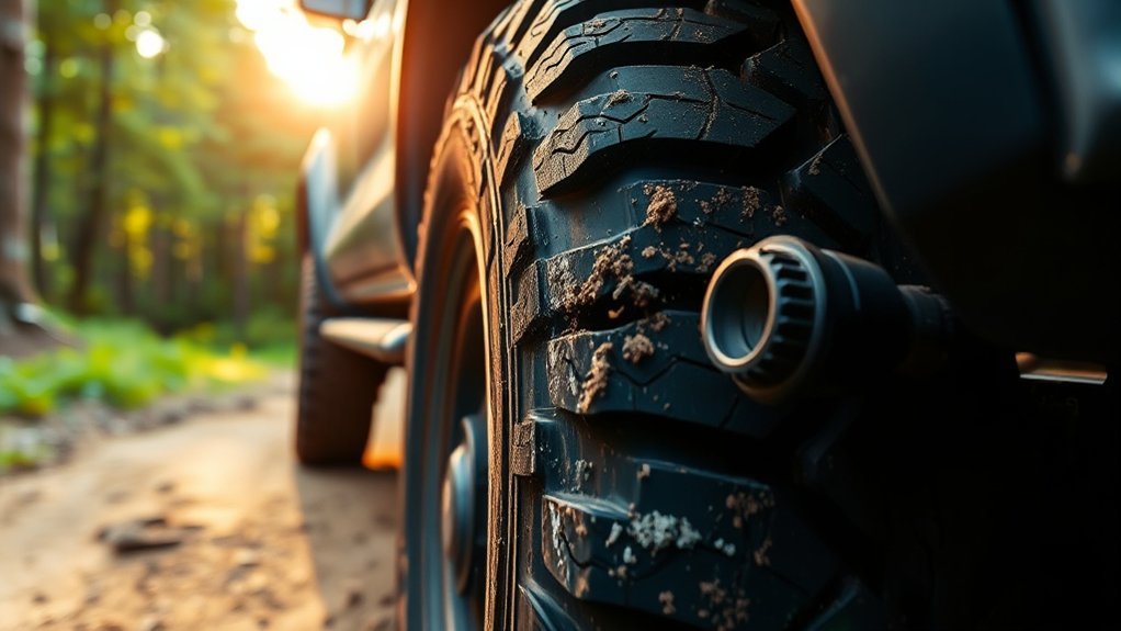 checking Toyota Hilux tire pressure to maintain consistent inflation