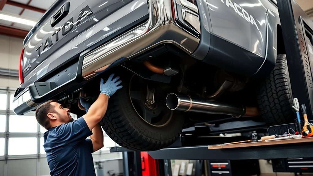 manage exhaust tire clearance