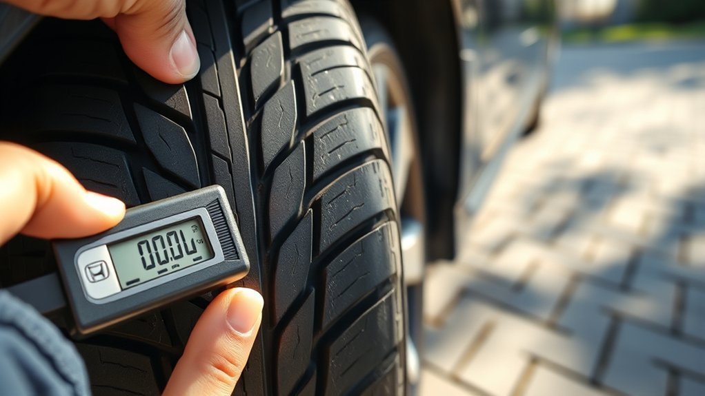 measure tread depth regularly