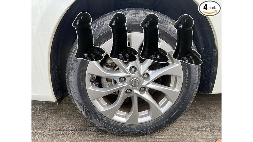prank tire valve caps