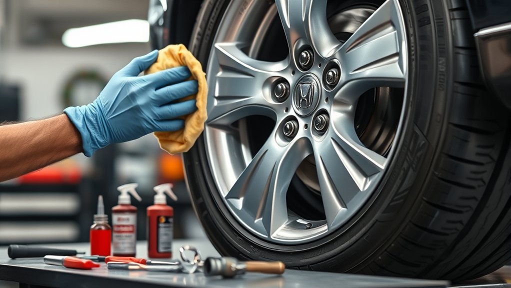 prepare rim and tire