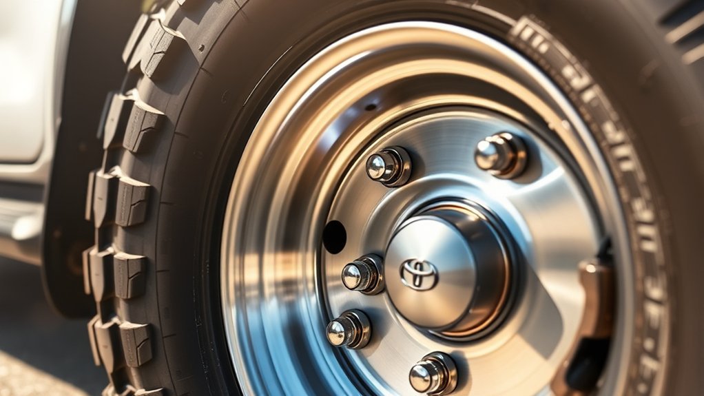 Installing a hub-centric wheel spacer on a Toyota Hilux with a torque wrench