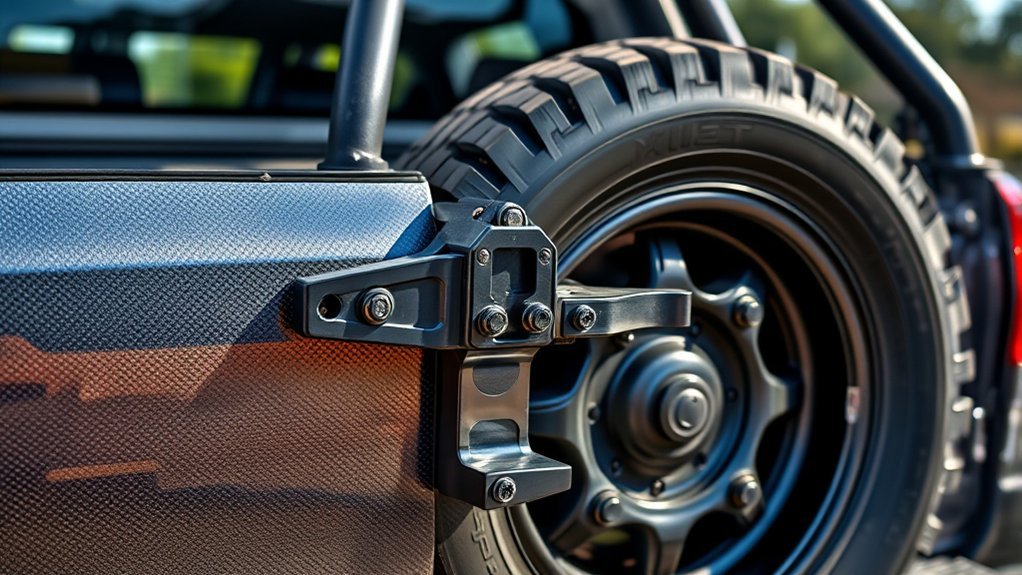 secure convenient adaptable tire carrier