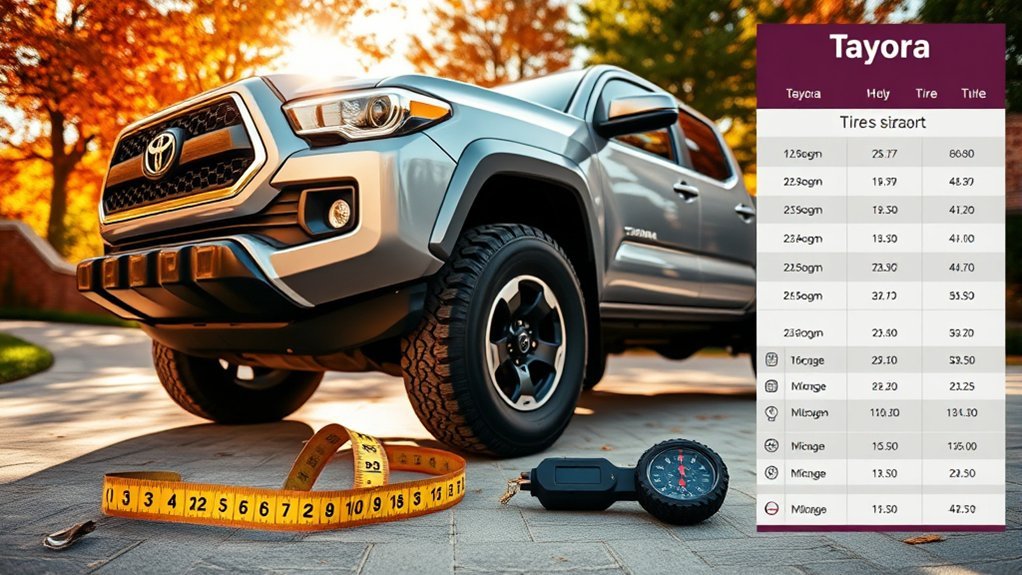 select tacoma tire size
