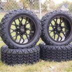 stylish glossy black wheels