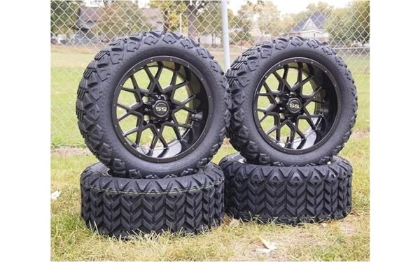 stylish glossy black wheels