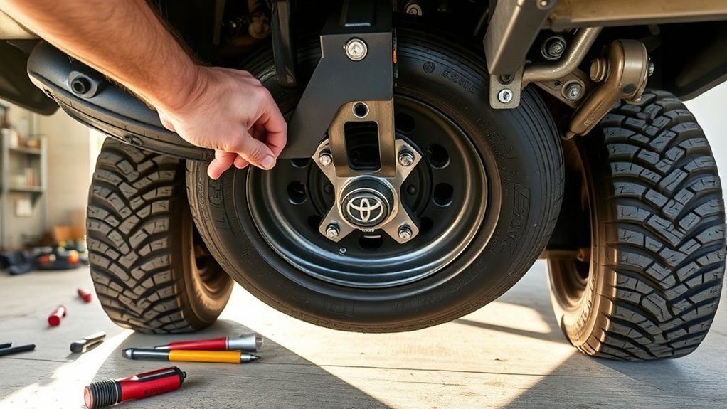 tacoma spare tire noise fix