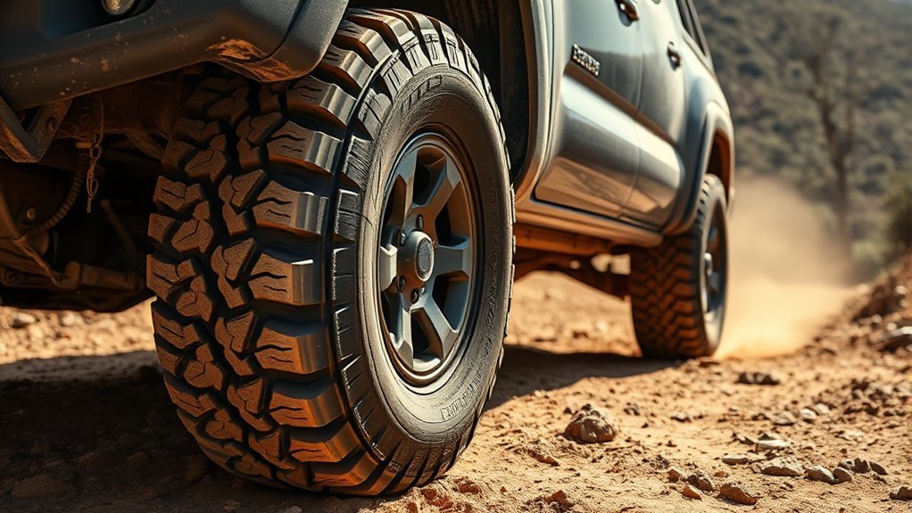Matching tire sizes installed on a Toyota Tacoma