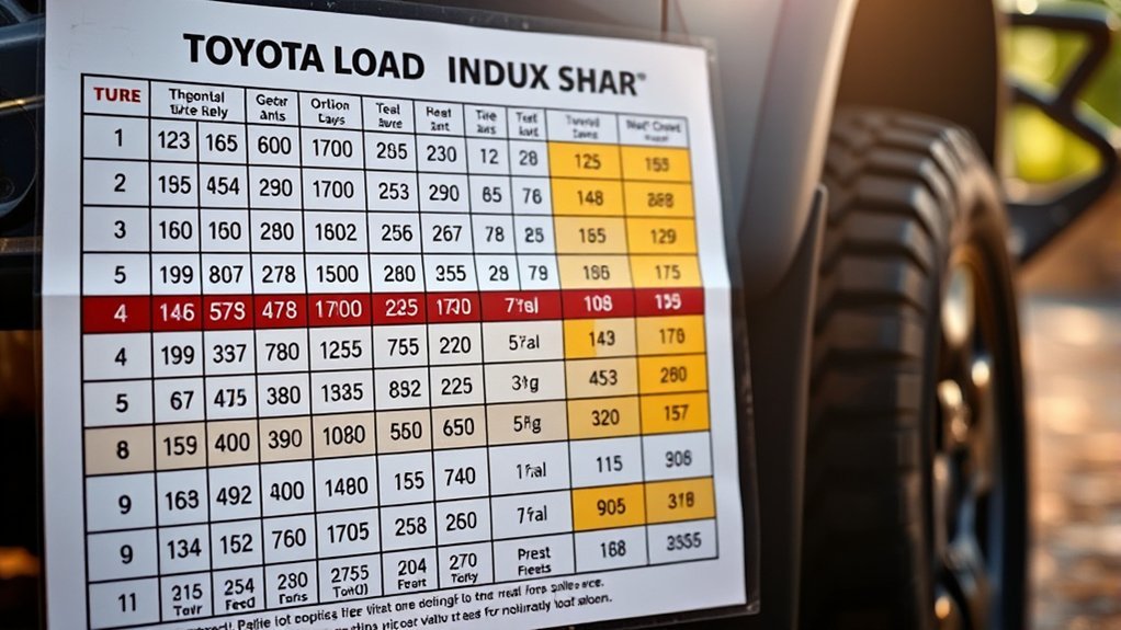 toyota hilux tire specifications
