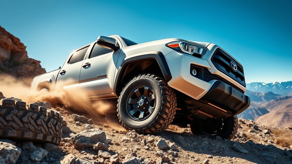 Versatile hybrid-terrain tires for mixed Tacoma road and trail use